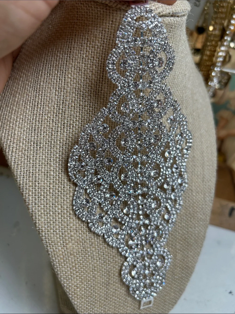 Sparkling Silver Crystal Filigree brecelet